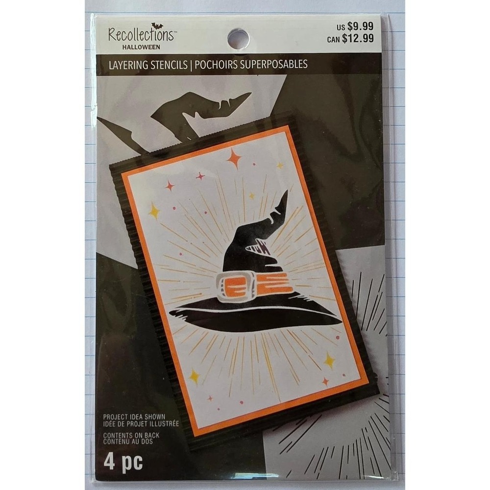 Recollections Halloween Layering Stencils Set (4 stencils total)